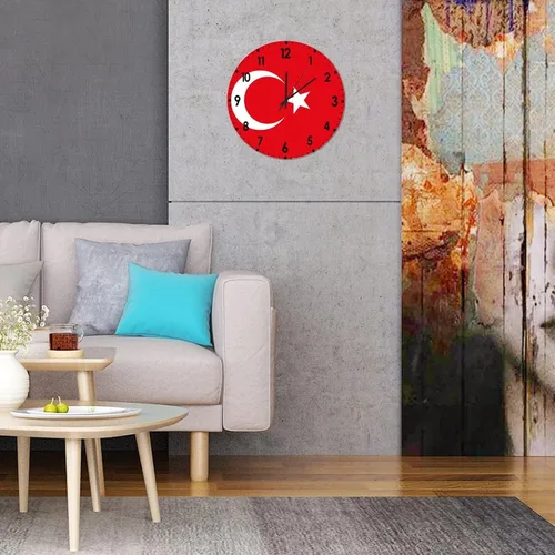 Miniatura 787 de Cheyan Reloj de pared con bandera de Canadá de 12 pulgadas, silencioso, sin tictac, de PVC, funciona con pilas, reloj redondo decorativo, regalo