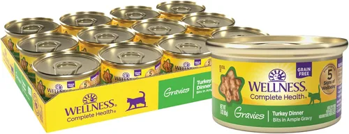 Miniatura 11 de Wellness Complete Health - Alimento húmedo en salsa para gatos adultos, natural, rico en proteínas, sin granos, 5.5 onzas, paquete de 12