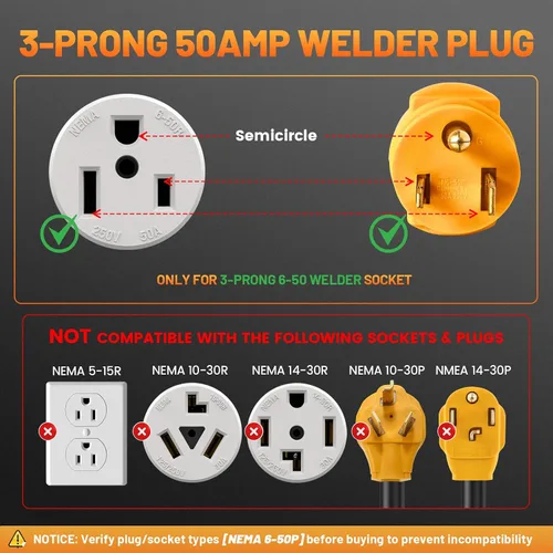 Miniatura 3 de MECMO Adaptador NEMA 14-50 para cargador móvil Tesla Gen 2, adaptador inteligente 14-50P, conector móvil Gen II, enchufe de soldador de 3 clavijas