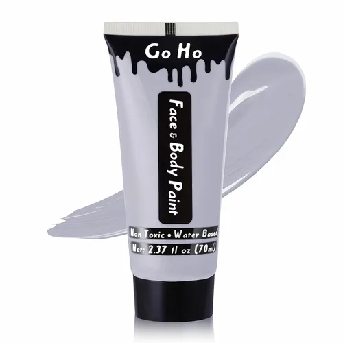 Miniatura 23 de Go Ho Pintura corporal roja lavable (2.37 oz/pieza), pintura facial crema a base de agua, pintura corporal roja de nariz de diablo/payaso para Rojo