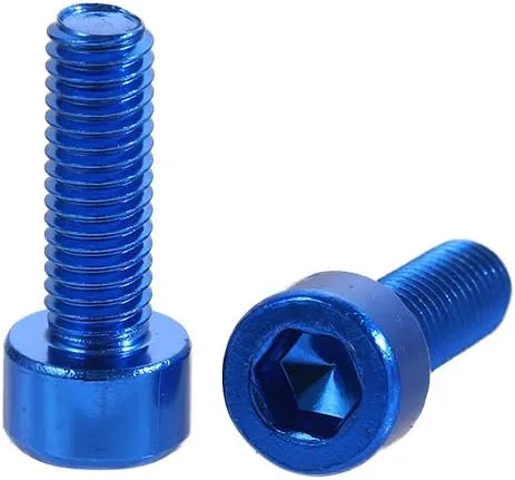 Miniatura 14 de 2 unids/set bicicleta titular tornillo hervidor rack tornillo aleación aluminio M5x15mm botella agua jaula pernos para bicicleta MTB bicicleta