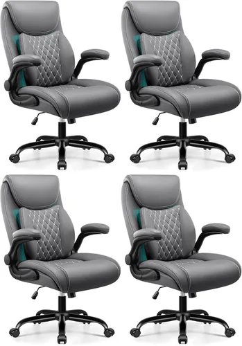 Miniatura 14 de BESTFAIR Silla de oficina, silla ejecutiva de escritorio para computadora con soporte lumbar para aliviar el dolor de espalda baja, silla ergonómica