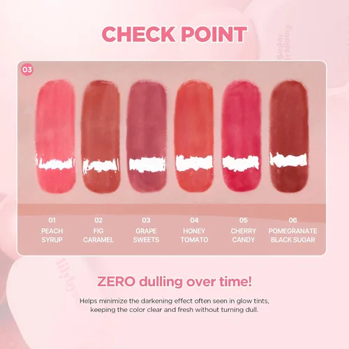 Miniatura 4 de lilybyred Sugar Wrapping Tint Gloss, 0.21 oz. Tinte labial vítreo coreano, acabado esmaltado suave, ligero y antiadherente, no se oscurece