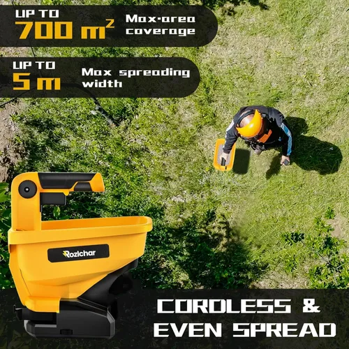 Miniatura 2 de Rozlchar Esparcidor de Energía Compatible para Batería Dewalt 20V/60V, Esparcidor de Semillas para Todo el Año, Cubre hasta 5,000 pies cuadrados