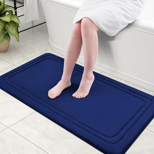 Miniatura 32 de Grandaily Alfombra de baño de espuma viscoelástica de 24 x 16 pulgadas, ultrasuave, antideslizante y absorbente, lavable a máquina, cómoda alfombra