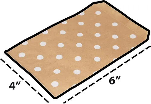 Miniatura 8 de CuteBox Bolsas de regalo de papel plano blanco con lunares (4 x 6 pulgadas) para mercancía, manualidades, recuerdos de fiesta, venta al por menor