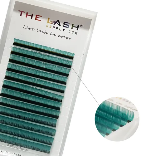 Miniatura 9 de THE LASH SUPPLY Extensiones de pestañas de volumen de color para Halloween, rizo CC, 0.51-0.70 pulgadas de longitud, 0.07 de grosor, rizo natural
