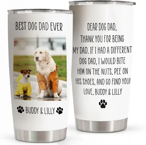 Miniatura 9 de Vaso personalizado con diseño de perro y mamá, vaso con foto impresa de perros, regalos para amantes de los perros, regalos para amantes