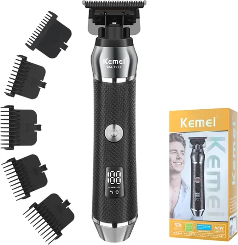 KEMEI Cortapelos profesionales inalámbricos para hombres, cortadoras de pelo recargables y recortadoras para cortar, herramientas eléctricas para el