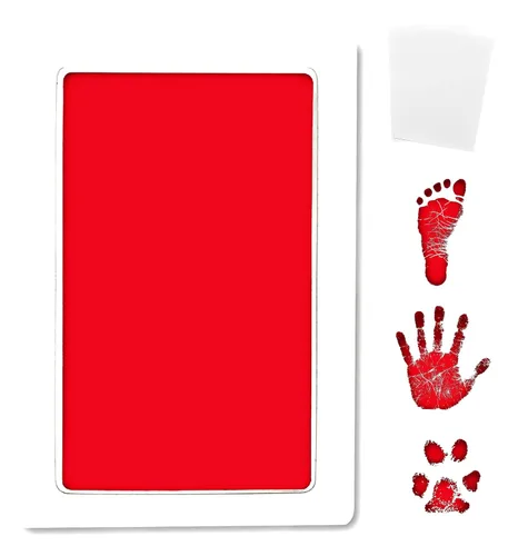Kit de almohadillas de tinta sin tinta de toque limpio grande para huellas de bebé, huellas de manos y huellas de patas de mascotas - Sin desorden