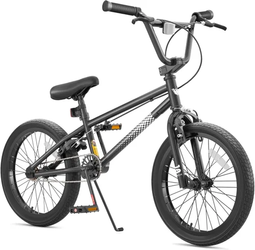 Miniatura 12 de 67i - Bicicleta BMX para niños de 18/20 pulgadas, bicicleta para niños de 8 a 12 años con freno U delantero y trasero, asiento ajustable, horquilla