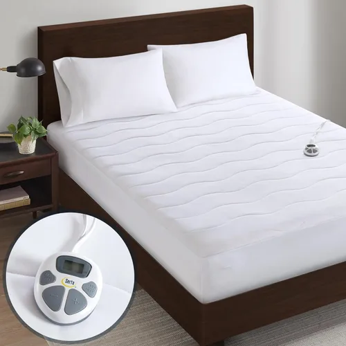 Serta Almohadilla de colchón con calefacción Twin XL - Bolsillos profundos, 10 configuraciones de calor, apagado automático, certificado ETL,