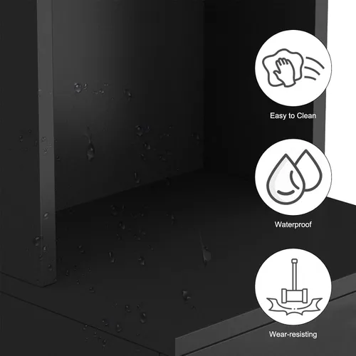 Miniatura 8 de Paddie Estaciones de peluquería de montaje en pared para estilista, juego de equipos de peluquería para estilista, muebles de spa de belleza