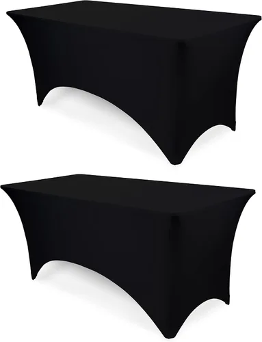 Miniatura 7 de Pomp Mantel elástico de elastano color antracita de 4 pies, resistente a las arrugas y a las manchas, tela de alta calidad de fácil cuidado, se