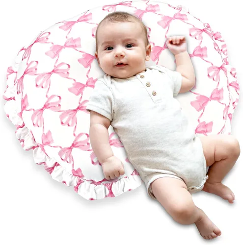 Miniatura 6 de Funda de almohada de lactancia con volantes, funda extraíble para almohadas de lactancia, ultra suave y transpirable, con diseño moderno de encaje