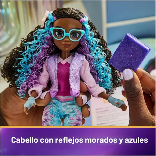 Miniatura 3 de Unicorn Academy, Power of Friendship Layla con libro y 5 modas, 9.5 pulgadas, muñecas y juguetes de unicornio, regalos y rellenos de calcetines