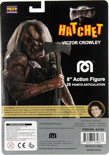 Miniatura 2 de Mego Hatchet Victor Crowley - Figura de acción de terror de 8 pulgadas