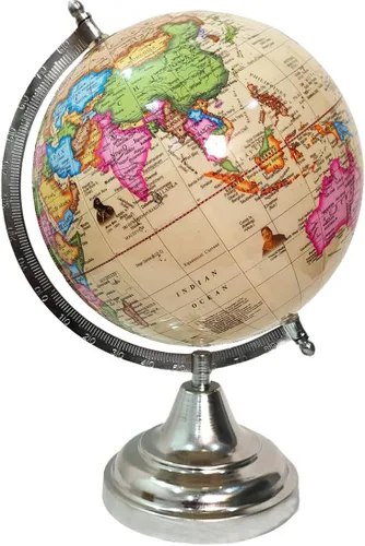 Miniatura 7 de GeoKraft Globo giratorio decorativo de alta calidad con arco y base de metal, globo del mundo, decoración del hogar, oficina