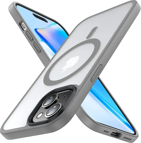 Miniatura 27 de Meifigno Magic Mag Series - Funda diseñada para iPhone 15 Pro, protección de grado militar y compatible con MagSafe, parte trasera mate translúcida
