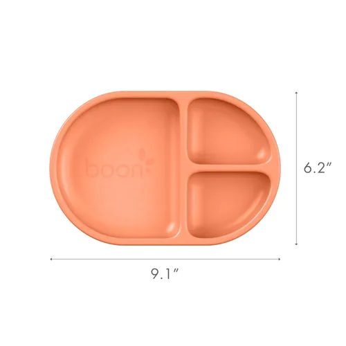 Miniatura 7 de Boon Chow - Juego de platos de silicona – 3 platos divididos irrompibles para niños pequeños – Platos para bebé de 6 meses en adelante – Suministros