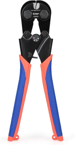 iCrimp Cortador de cuerda de alambre para cuerda de hasta 0.236 in, cable de bicicleta y avión, cable de cobre y piano (CWR60)