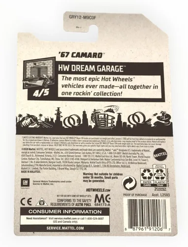 Miniatura 2 de Hot Wheels '67 Camaro, [blanco] 110/250 Dream Garage 4/5