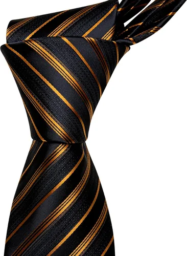 Miniatura 337 de Barry.Wang Juego de corbatas para hombre, corbata de seda a rayas, tejido a cuadros, gemelos formales, negocios, boda