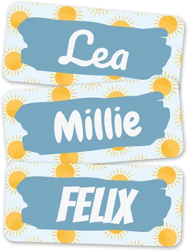 Miniatura 14 de Etiquetas de nombre personalizadas para niños [70 unidades] – Calcomanías de nombre impermeables para la escuela, artículos y ropa – Etiquetas