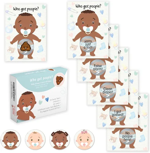 Miniatura 13 de Party Hearty Deliciosa diversión para baby shower – 50 divertidos arañazos de Poopie – Ideal para todos los géneros
