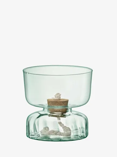 Miniatura 2 de LSA International Maceta de riego automático de 5 pulgadas, maceta de vidrio reciclado hecha a mano de lujo con base abovedada y parte de acabado