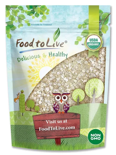 Miniatura 7 de Food to Live Copos de quinua blanca orgánica, 4 libras, semillas prensadas sin OMG, veganas, kosher, a granel, cocción rápida, perfectas