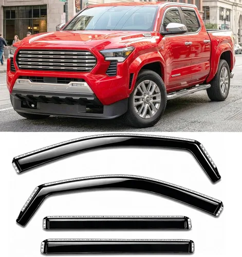 Miniatura 66 de Protectores de lluvia adhesivos 2017-2022 para Honda CR-V Viseras deflectoras de ventana lateral LX EX EX-L Touring 3D onduladas estilo JDM CRV
