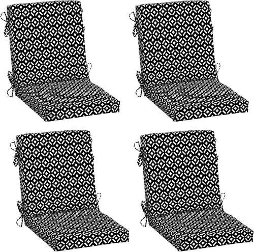 Miniatura 47 de ARDEN - Cojín para silla de comedor exterior de 20 x 20 pulgadas, resistente al agua y a la decoloración, textura verde azul pavo real
