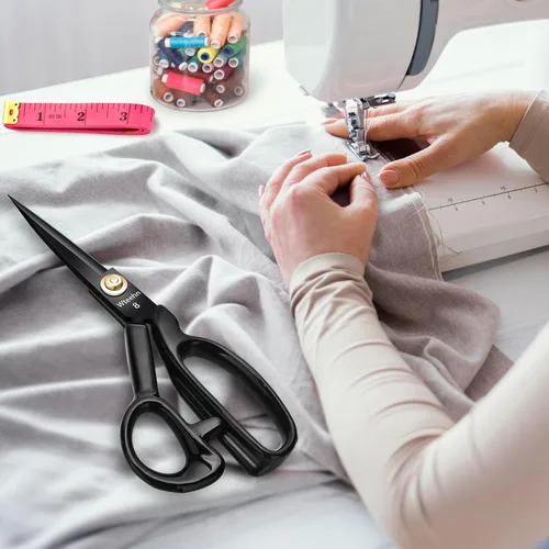 Miniatura 7 de Tijeras de tela profesionales, tijeras de costura resistentes de 8 pulgadas para corte de tela, tijeras de costura afiladas a medida para cortar
