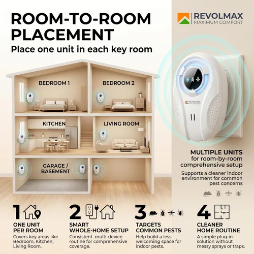 Miniatura 6 de T-27, Repelente ultrasónico de control de plagas, electrónico y ultrasonido, repelente enchufable para interiores, deshazte de roedores, ratones