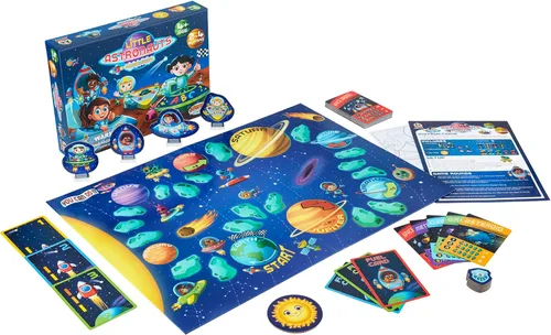 Miniatura 2 de Little Astronauts - Juego de mesa para niños a partir de 4 años – Carrera de cohetes alrededor del sistema solar y explora el espacio – Divertido
