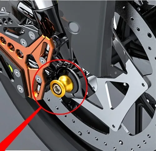 Miniatura 5 de TCHAU Basculante para Yamaha FZ25 FZ25 F Z25 2017 2018 2019 2020 Accesorios de motocicleta CNC Aluminio Carretes Basculantes Slider Tornillos de Rojo
