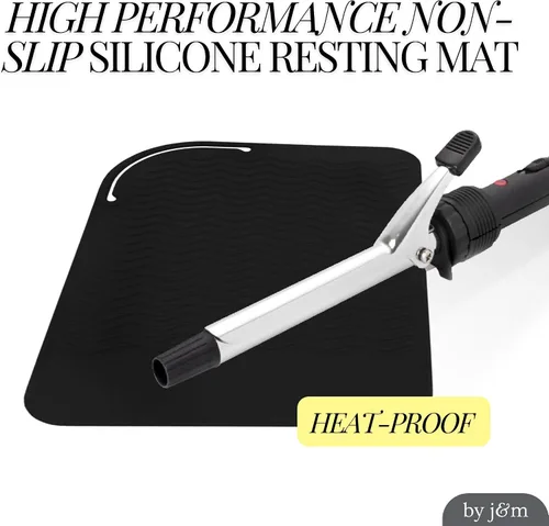 Miniatura 3 de j&m - Plancha de silicona para alisar el cabello, con alfombrilla a prueba de calor para rizar, varitas, planchas, se adapta a ghd, BaByliss