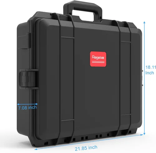 Miniatura 2 de Regetek Funda rígida impermeable de 21.85 x 18.11 x 7.08 pulgadas, estuche de almacenamiento de viaje con espuma para Starlink MINI, cámara