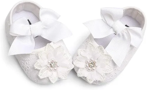 Miniatura 6 de Ohwawadi Zapatos de bebé para niña zapatos planos Mary Jane de princesa para vestido de boda zapatos de cuna para recién nacidos bebés bebés