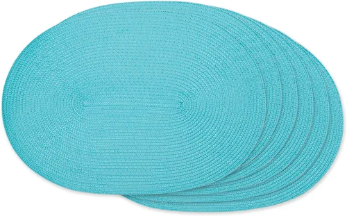 Miniatura 9 de DII - Juego de manteles individuales para interior/exterior de la colección Classic Woven, redondos, 15 pulgadas de diámetro, blanco de 6 piezas