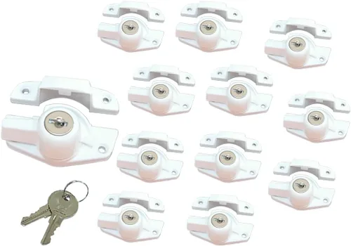 Miniatura 14 de QCAA Cerradura de faja con llave resistente, seguridad a prueba de niños, solo se desbloquea con llave, CTC 1.77 pulgadas, negro mate, paquete de 4