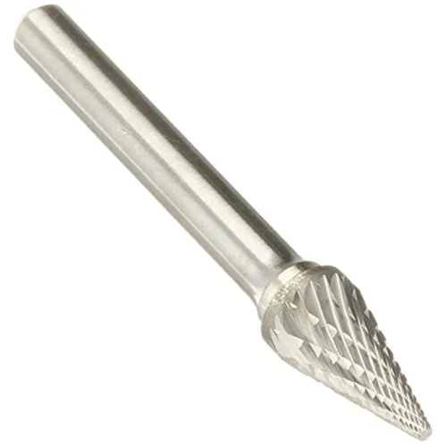 Miniatura 63 de Drill America SA-1 Rebaba de carburo/lima giratoria cilíndrica de doble corte para amoladora de troquel de 1/4" de diámetro x 5/8" de longitud