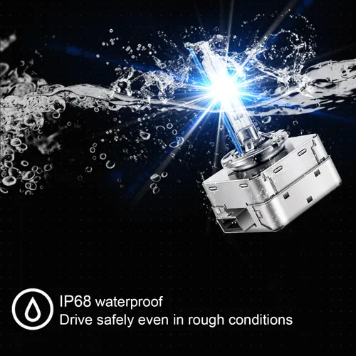 Miniatura 6 de WinPower D1S foco de faro delantero de xenón HID, 8000K azul hielo blanco 35W, base de cánulas de metal, haz alto y bajo, luces de repuesto, paquete