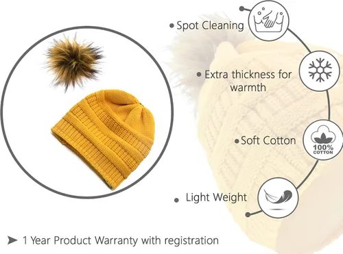 Miniatura 6 de Beautifully Warm Womens Winter Hat Slouchy Beanie Satin Lined Hat for Women