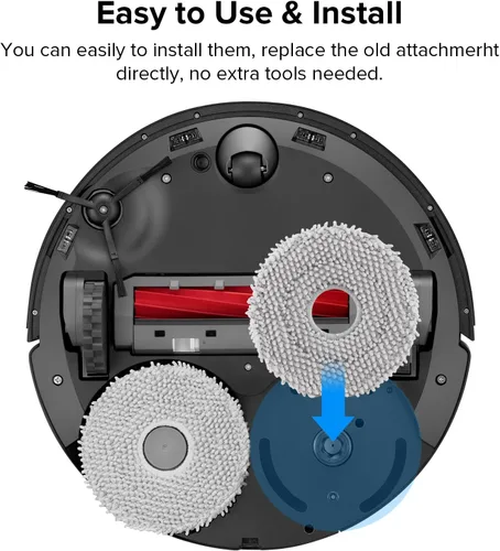 Miniatura 5 de roborock Paquete de 4 paños de microfibra para trapeador Q Revo, Qrevo MaxV, Qrevo S, Qrevo Pro, Qrevo Slim Qrevo S5V robot aspirador, accesorios
