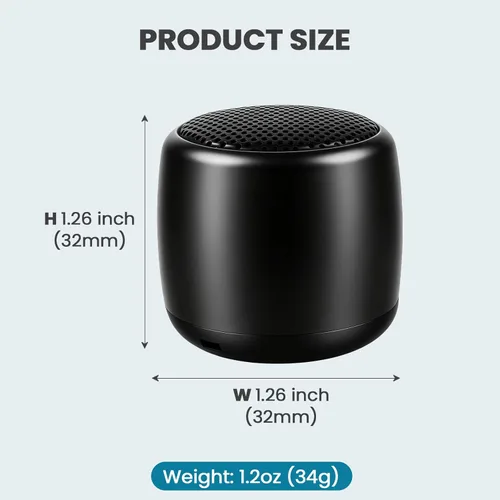 Miniatura 3 de El mejor mini altavoz Bluetooth portátil con sonido HD y graves I Los altavoces inalámbricos Bluetooth más pequeños para teléfono/PC/tableta I foto