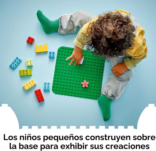 Miniatura 3 de LEGO DUPLO Green Building Plate - Juguete educativo y educativo para niños pequeños, preescolar, niños y niñas, a partir de 1.5 años, ideas