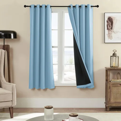 Miniatura 68 de Rutterllow - Cortinas 100% opacas, paneles de cortina con ojales, aislamiento térmico y bloqueo de luz para habitación y sala de estar