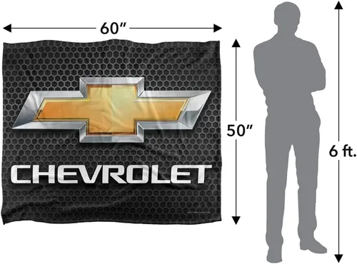 Miniatura 5 de Manta Chevy de 50 x 60 pulgadas, color cromado, tacto sedoso, súper suave